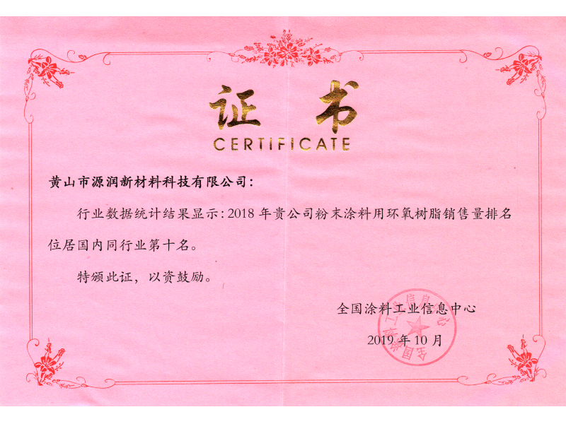 销量证书